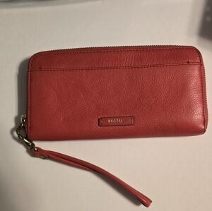 Red Fossil wallet